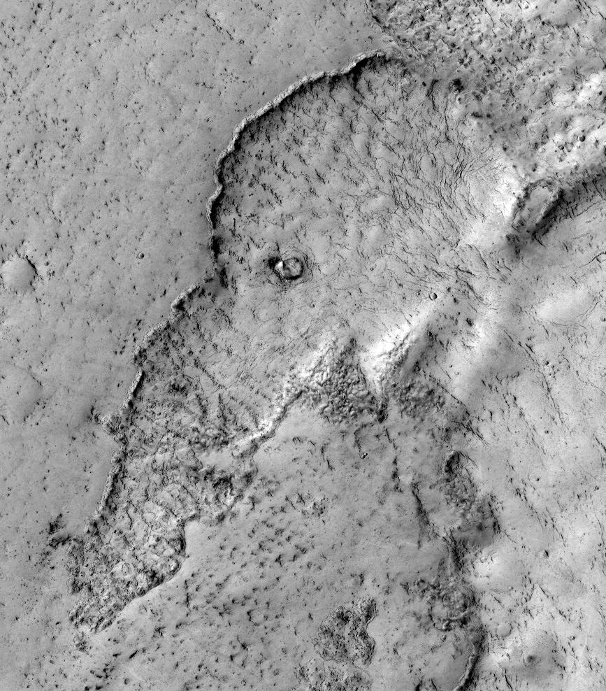 Elephant on Mars Sculpted by Lava Flow